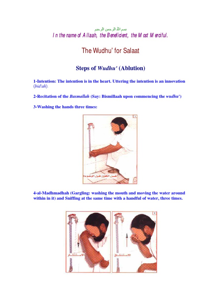 Wudhu Steps and Invalidators Guide | PDF