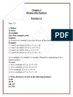 © Praadis Education Do Not Copy: Playing With Numbers Exercise 2.1