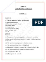 © Praadis Education Do Not Copy: Chapter 5 - Negative Numbers and Integers