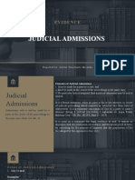 Evidence: Judicial Admissions