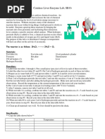 Enzyme Activity Lab: Catalase Effects | PDF | Catalase | Enzyme