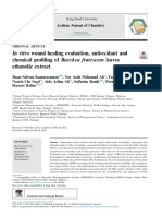 In Vitro Wound Healing Evaluation, Antioxidant and Chemical Profiling of Baeckea Frutescens Leaves Ethanolic Extract