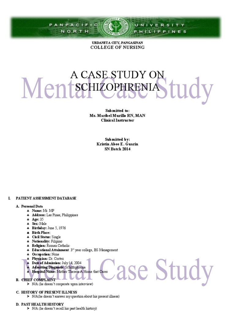 Case Study On Schizophrenia | PDF | Spinal Cord | Schizophrenia