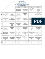 Campus Law Centre Time Table LL.B. 6th Sem 2021-22