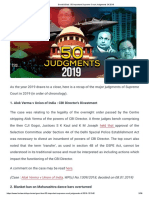 Good & Bad - 50 Important Supreme Court Judgments of 2019