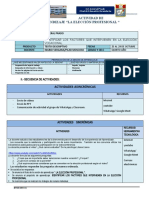 Sesion de Aprendizaje Sobre La Personalidad y La Eleccion Vocacional