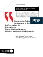 Study On The Political Involvement in Senior Staffing and On The Delineation of Responsibilities Between Ministers and Senior Civil Servants