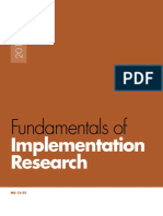 Fundamentals Of: Implementation Research