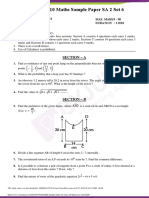 CBSE Class 10 Maths Sample Paper SA 2 Set 6: Section - A
