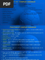 ICTT Unit IV Complex Variables Notes