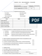 Examen Vertebrados 1º Eso (Anaya)