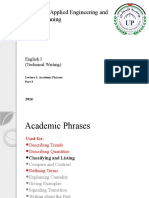 Faculty of Applied Engineering and Urban Planning: English I (Technical Writing)