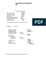 Exercise 4 Shareholders Equity