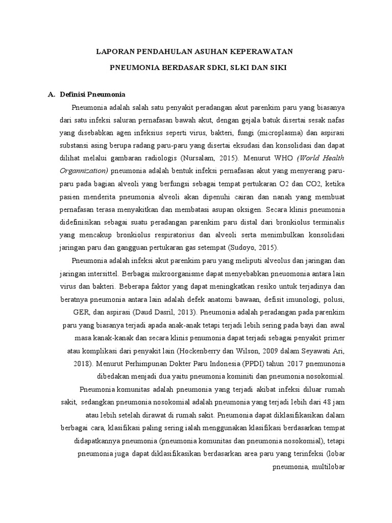 Pneumonia: Etiologi, Manifestasi Klinis, dan Faktor Risiko | PDF