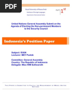 Indonesian Stand to Be the SC Non-permenant member