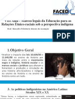 VIII Semana - Marcos Legais Da Educação para As Relações Étnico-Raciais Sob A Perspectiva Indígena