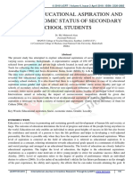 Study of Educational Aspiration and Socio-Economic Status of Secondary School Students