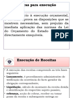 Regras para execução orçamental