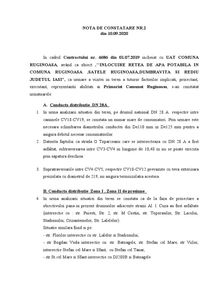 Nota de Constatare nr.2 Din 25 Ian | PDF