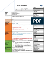 Daily Lesson Plan: Week DAY Time Class Subject Theme Topic Grammar Focus