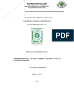 Diferencia Entre Auditoria Examen Especial y Peritaje Contable Judicial