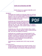 Declaracion de Los Derechos Del Nino