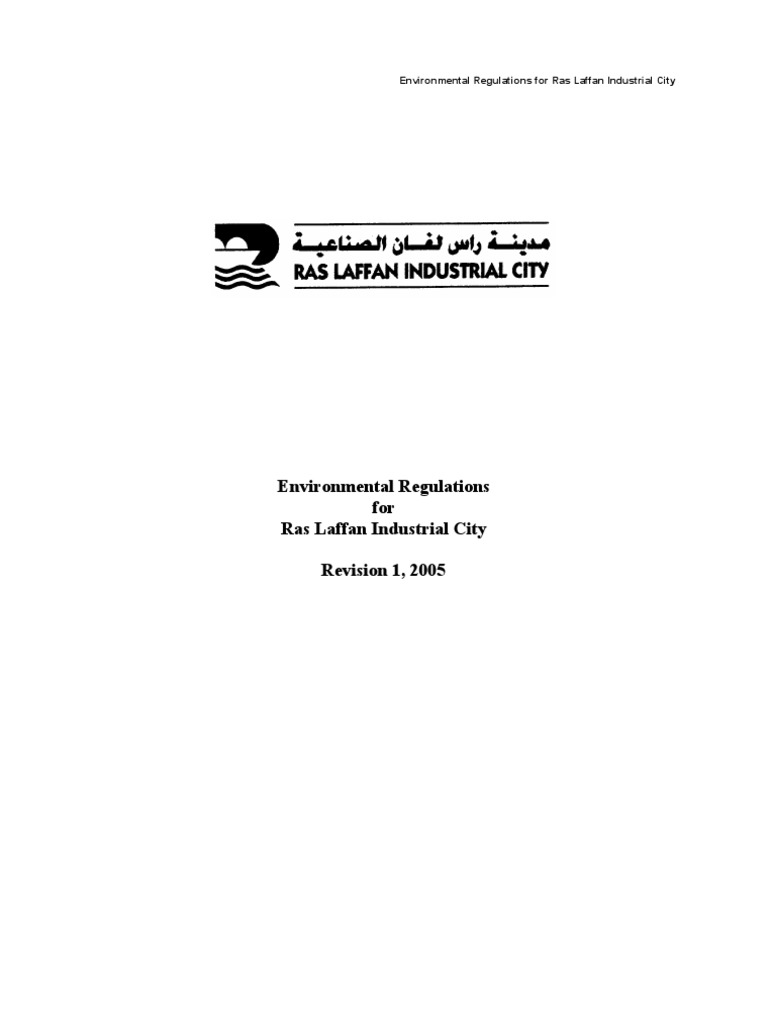 Ras Laffan Industrial City Regulations | PDF | Waste Management | Waste