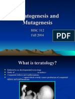 Teratogenesis and Mutagenesis