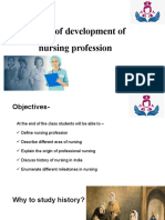 History of Development of Nursing Profession (Autosaved)