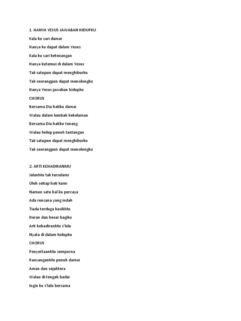 Lagu Penghiburan Pdf