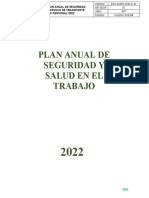 Plan de Seguridad y Salud en El Trabajo-Actividada Transporte de Personal Interprovincial 14-12-21