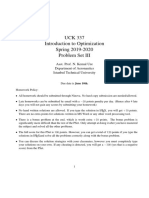 UCK 337 Introduction To Optimization Spring 2019-2020 Problem Set III