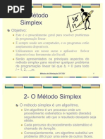 Aula 2 o Metodo Simplex