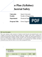 Course Plan (Syllabus) Industrial Safety