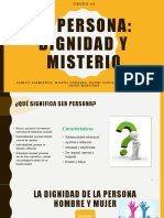 La Persona Dignidad y Misterio