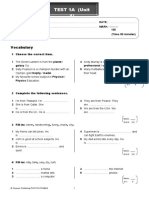 TEST 1A (Unit 1) : Vocabulary