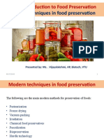 Unit 1 - Modern Techniques in Food Preservation