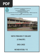 Mini Project Diary 2021-22