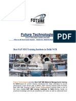 Future Technologies: Best SAP MM Training Institute in Delhi NCR