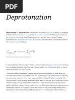 Deprotonation: Proton Brønsted-Lowryacid Acid-Basereaction Conjugatebase Brønsted-Lowrybase Protonation Conjugateacid