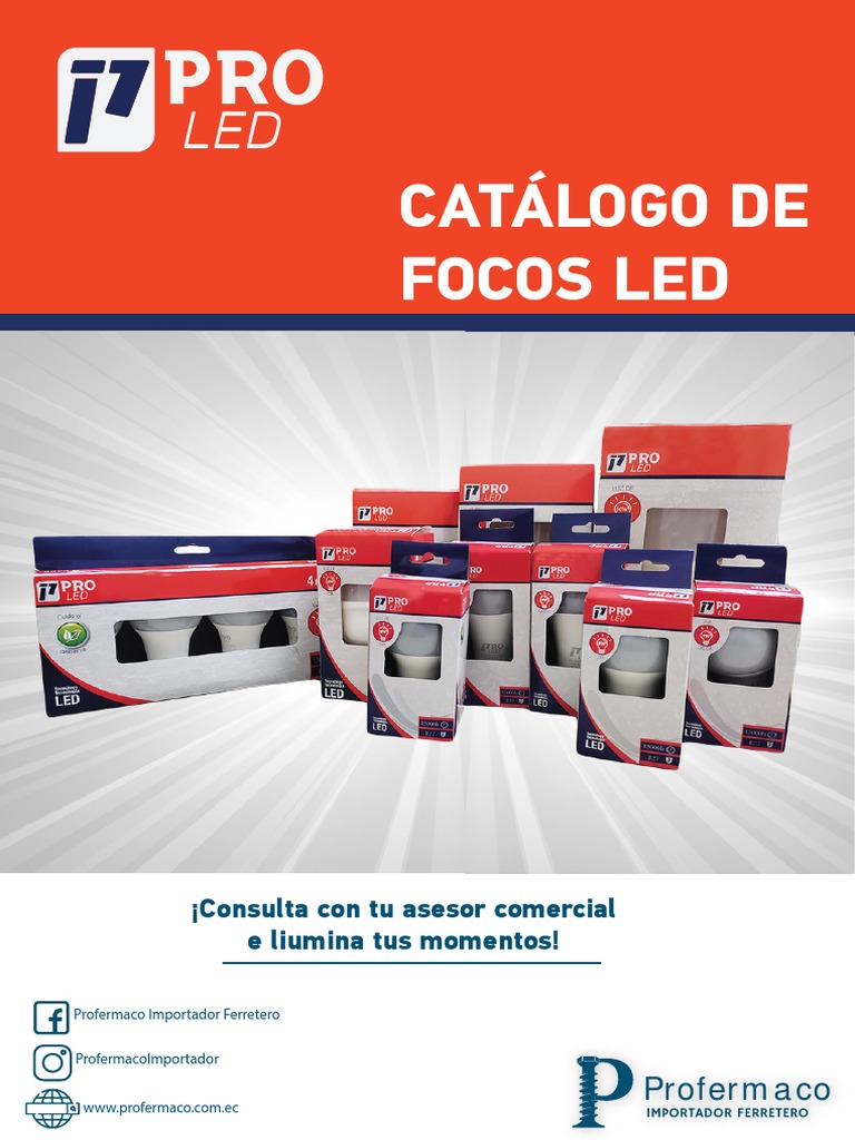 Catálogo de Focos LED Profermaco | PDF