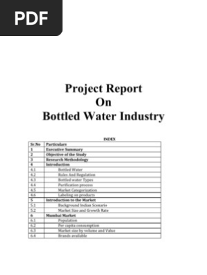 Bottled Water Industry