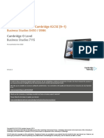 Scheme of Work: Cambridge IGCSE / Cambridge IGCSE (9 1) Business Studies 0450 / 0986