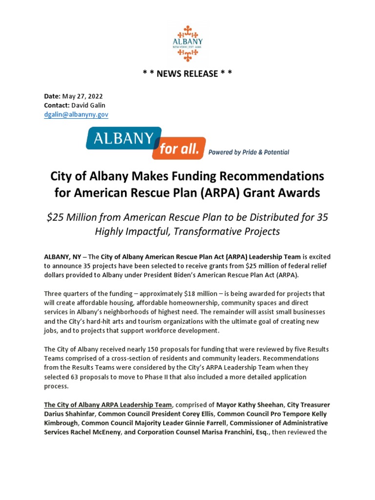 Albany's $25M for Affordable Housing | PDF | Albany | Economies