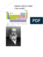 Dmitri Mendeleev and the development of the periodic table