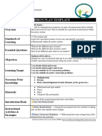 Measurements Lesson Plan Template 2021