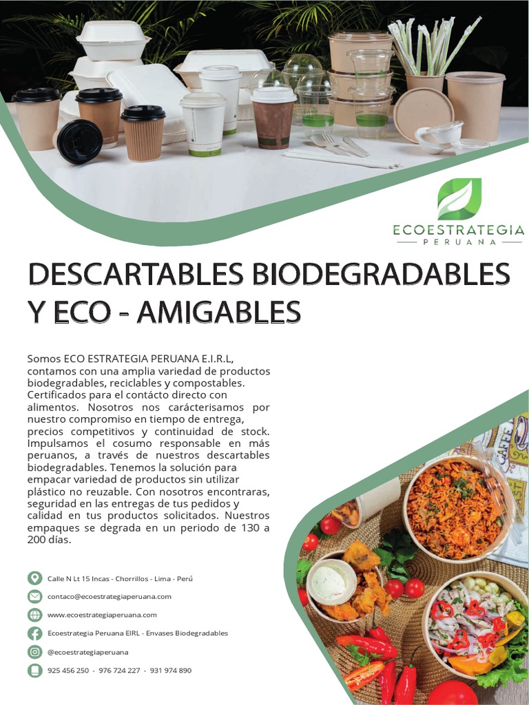 Eco Estrategia Peruana: Envases biodegradables CT3