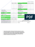 Hoja de balance y ratios financieros en blanco