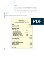 Multistep - Income Statement