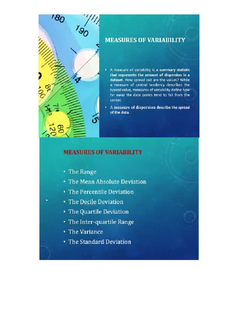MEASURES OF VARIABILITY Notes 03.26.2022 | PDF